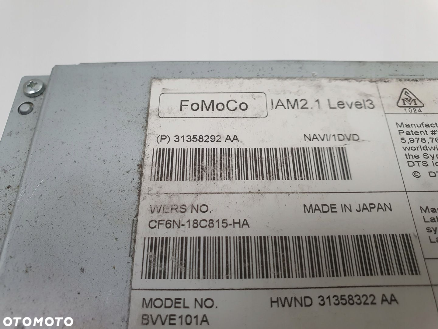Volvo V40 II V60 S60 II CZYTNIK PŁYT CD radio nawigacja 31358292AA 31358292 - 2