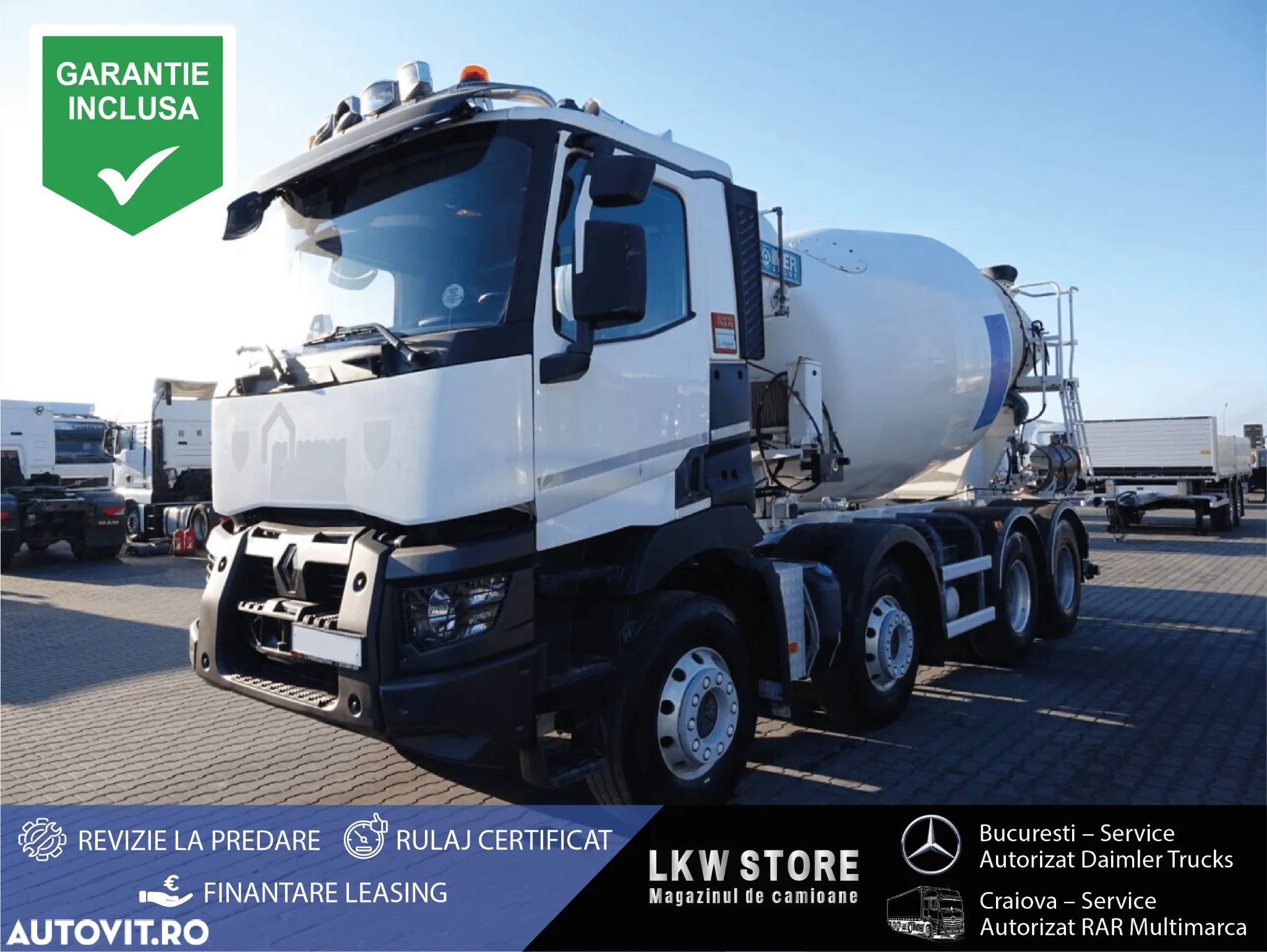 Renault C 430 8x4 Betoniera/Beton Mixer 9m3, TOP !!! - 1