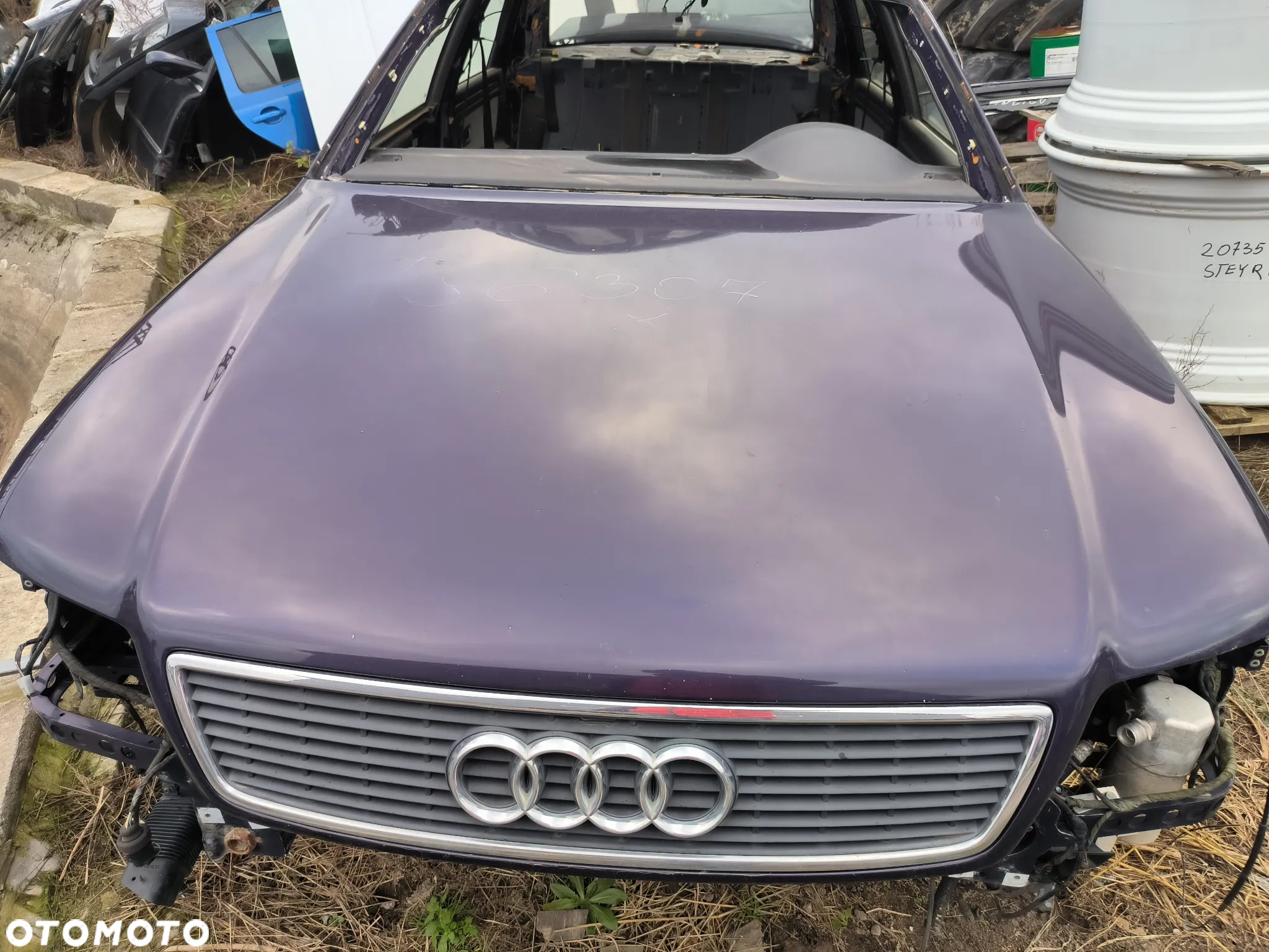 maska plus gril  LAKIER LY5P Audi A8 D2 lift 2002 r europa - 3