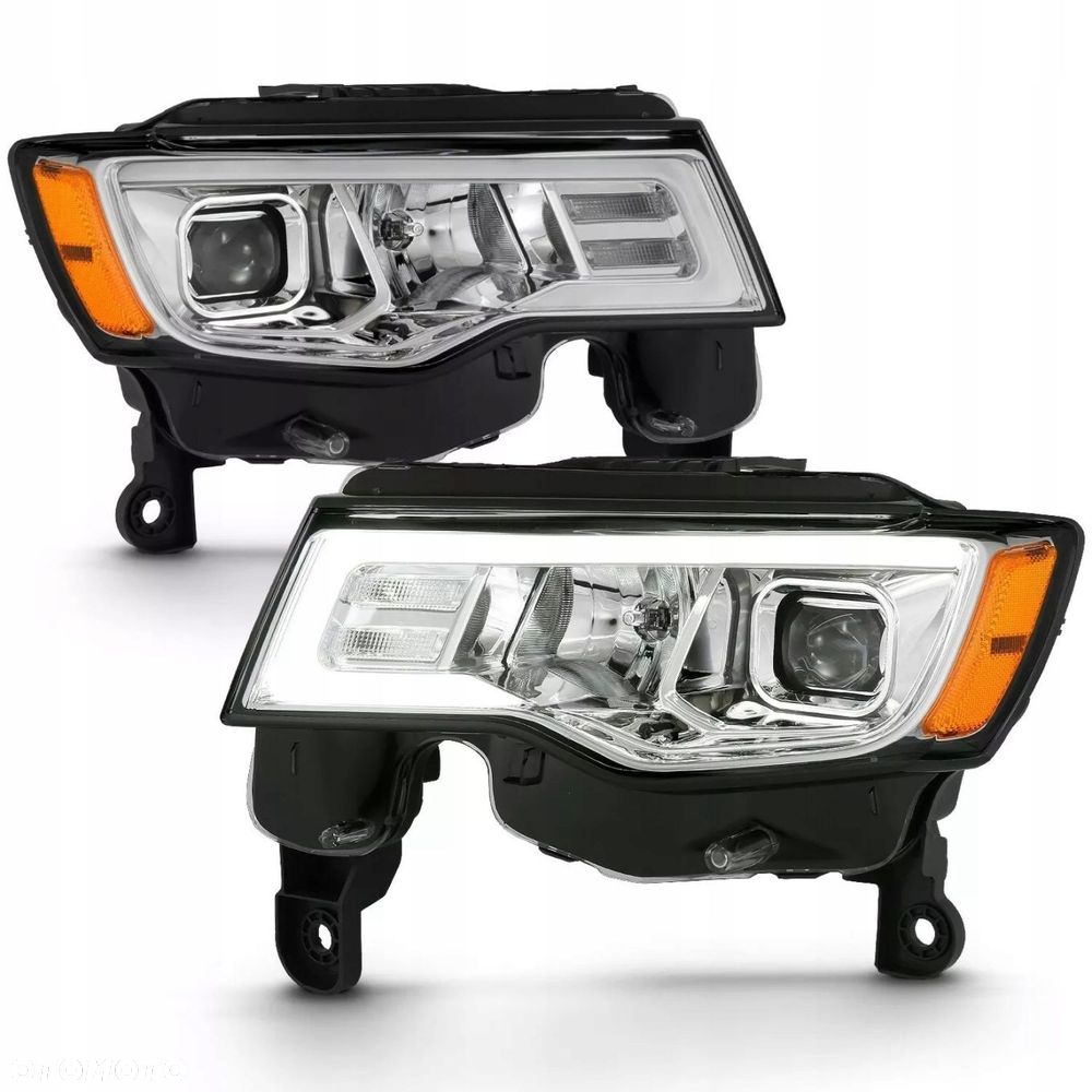 Reflektory Lampy kpl LED Tuning Soczewka Jeep Grand Cherokee WK2 Lift 17-22 - 3
