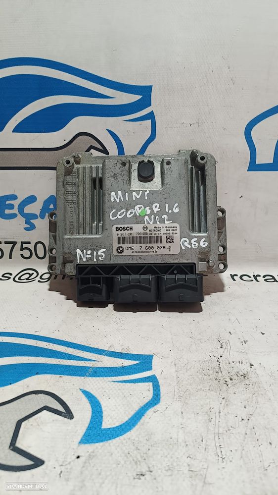 .ENTRALINA ECU MOTOR  MINI COOPER R56 1.6i 16V 120CV N12B16AA N12B16A R55 R57 CLUBMAN 0261201709 DME760007601 DME7600076 7600076 030003740 SERIE 1 E87 E81 E82 E88 - 2