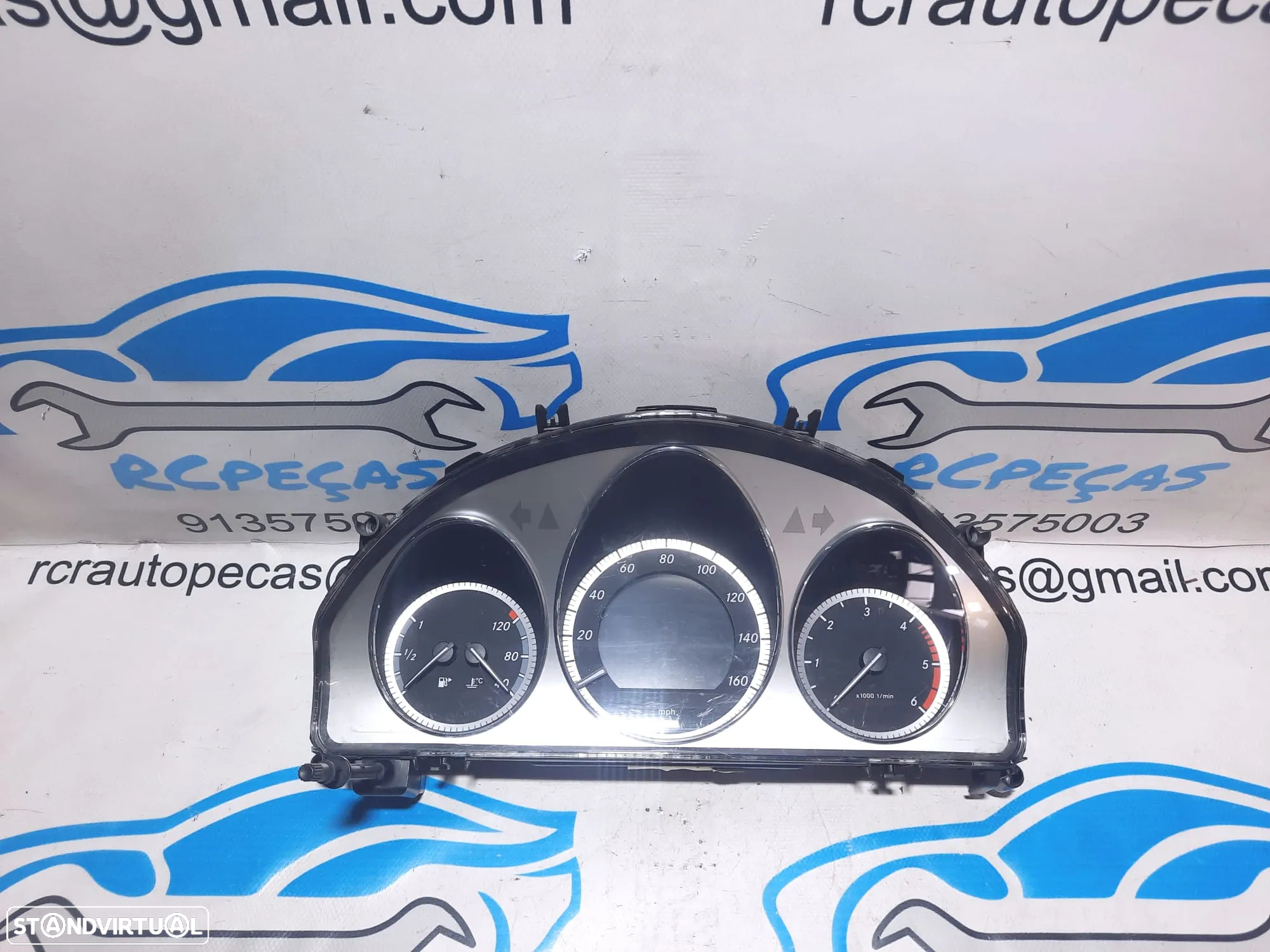 QUADRANTE MOSTRADORES PAINEL INSTRUMENTOS KM MERCEDES BENZ CLASS C W204 2049004000 A2044400311 - 3