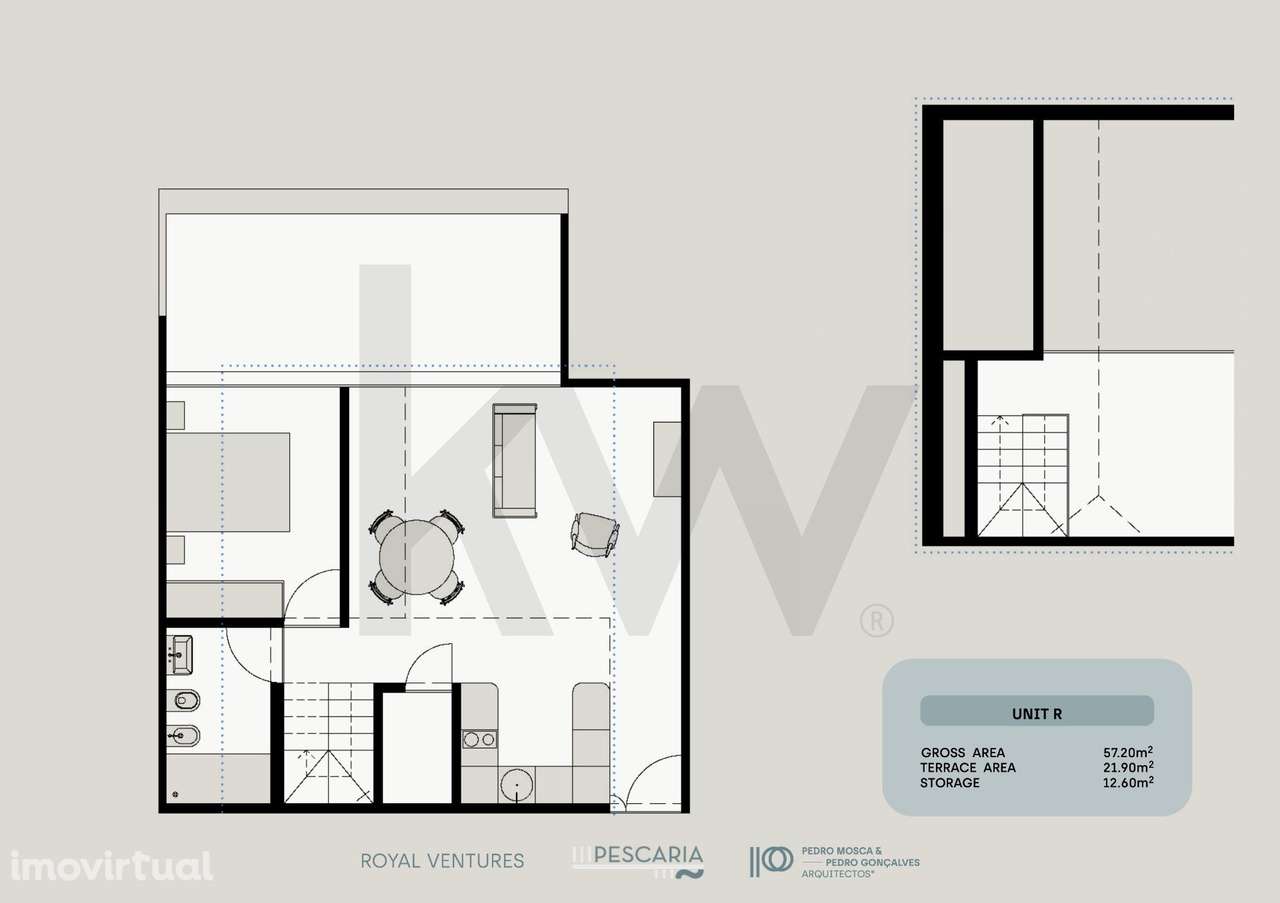Apartamento T1 com terraço e estacionamento em primeira linha de rio | - Grande imagem: 5/14