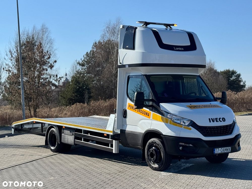 Iveco Daily 2022r ‼️72C18‼️3.0 NOWA Laweta Pomoc Drogowa Zarejestrowany jako Specjalny DMC 7200kg Salon Polska Niski Przebieg Autotransporter Sypialka - 39