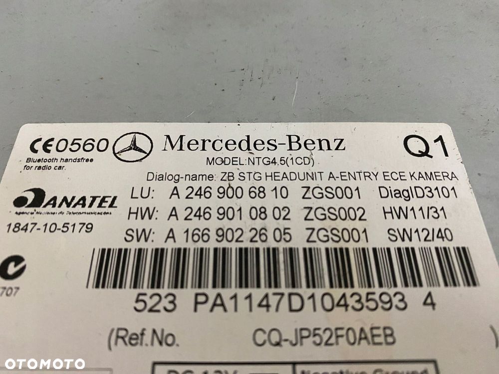 MERCEDES w 246 cla gla radio nawigacja A 2469006810 - 4