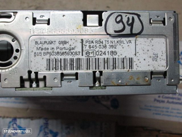 Radios 7645038392 PEUGEOT 307 2005 BLAUPUNKT RD4T5N1 - 3