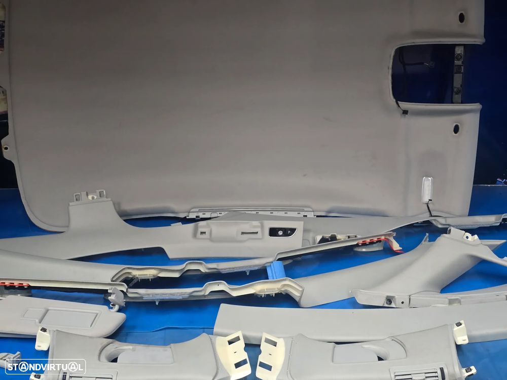 Forra tejadilho interior pilares palas sol kit completo para audi a8 d4 4h0 2011+ - 2