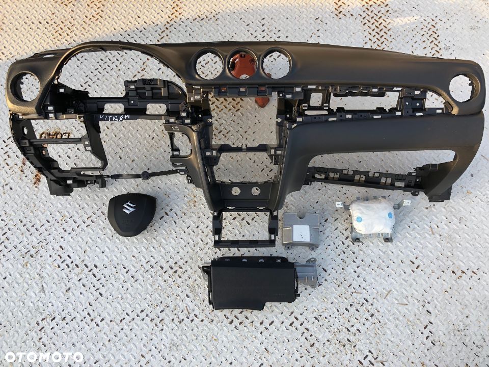 SUZUKI VITARA III DESKA KONSOLA KOKPIT PULPIT AIRBAG PODUSZKI 2x PASY PAS - 3