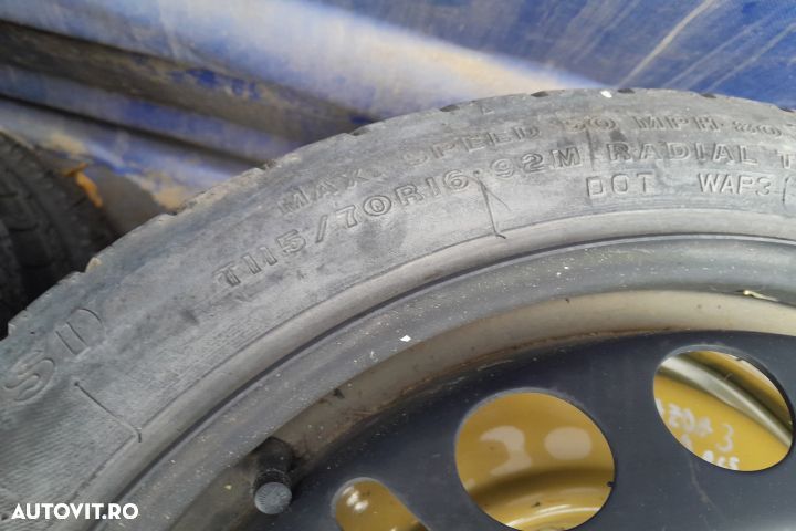 Roata de rezerva slim R16 T115 / 70 R16 T115 / 70 R16 Opel Astra K [2 - 3
