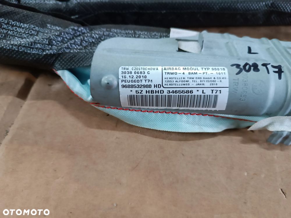 KURTYNA LEWA PODUSZKA AIRBAG PEUGEOT 308 T7 HB - 2
