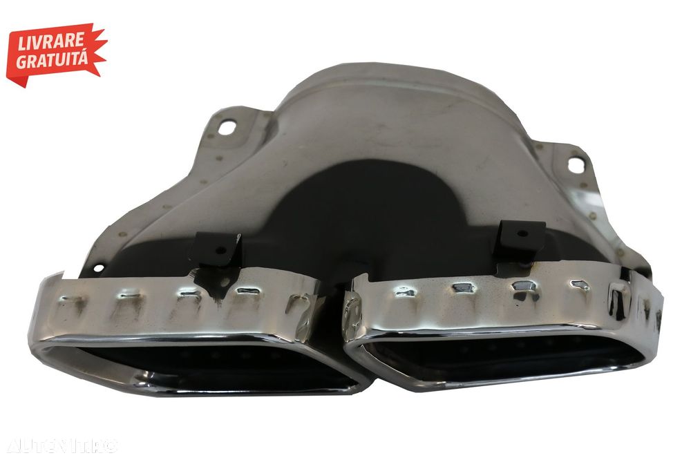 Difuzor Bara Spate cu Ornamente Evacuare Crom Mercedes GLE W167 SUV (2019-Up) GLE - livrare gratuita - 8