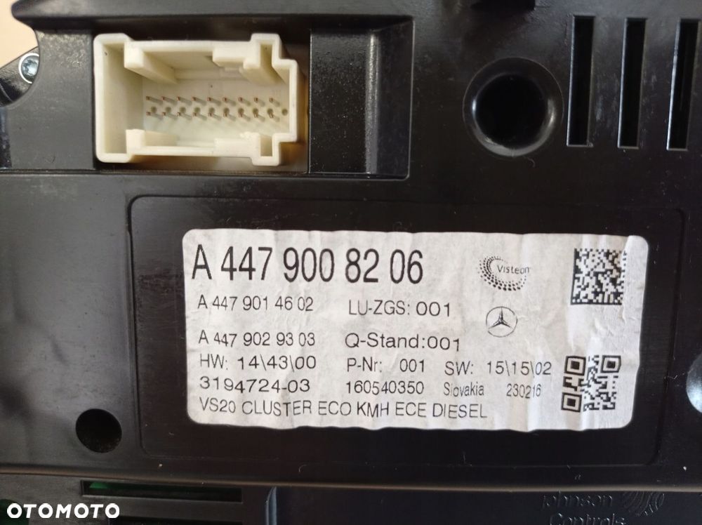 LICZNIK ZEGARY MERCEDES VITO 14- 447 A4479008206 4479008206 EU - 6