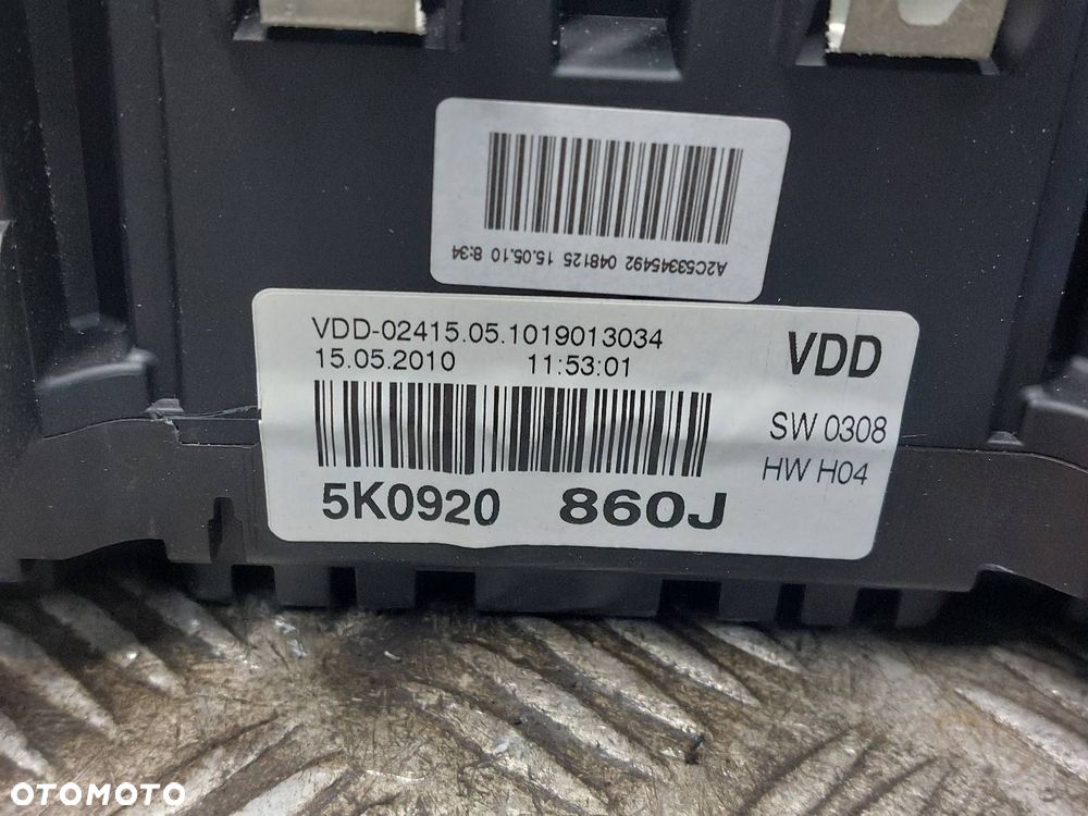 ZESTAW STARTOWY GOLF VI 1.6 TDI 03L906023DQ 5K0937084B 1K0905851B - 9