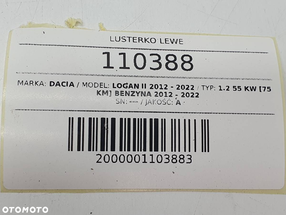 LUSTERKO LEWE PRZÓD DACIA SANDERO II LOGAN EUROPA 5 PIN - 9