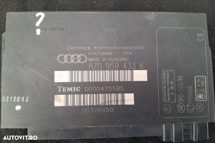 Modul confort 8Z0959433K 8Z0959433K Audi A2 8Z [1999 - 2005] Hatchbac - 3