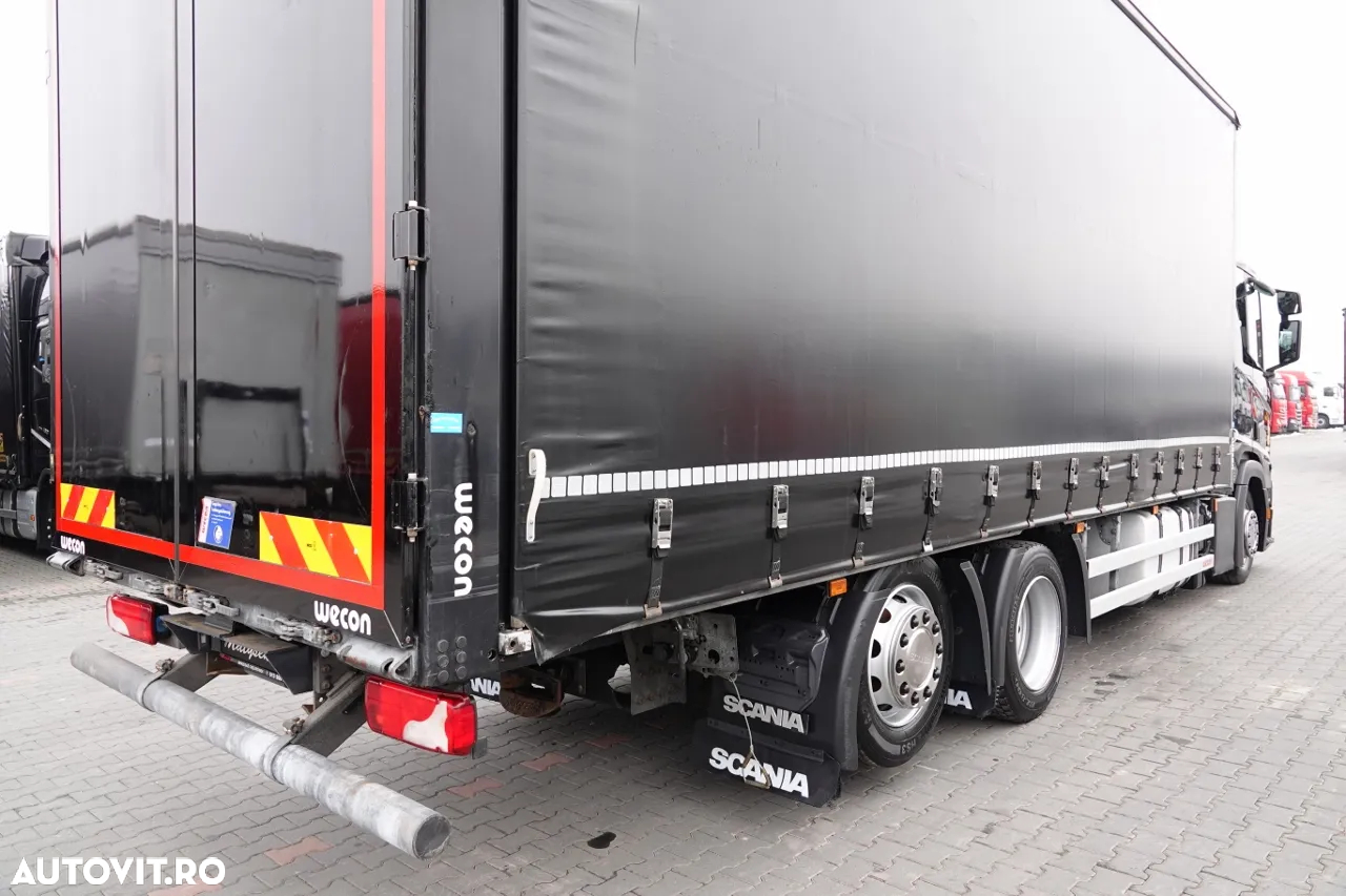 Scania R 410 / 6x2 / PERDEA - 7,8 m / SOLO / ACOPERȘ RIALAT / CONTRACTUL DE SERVICE - 11