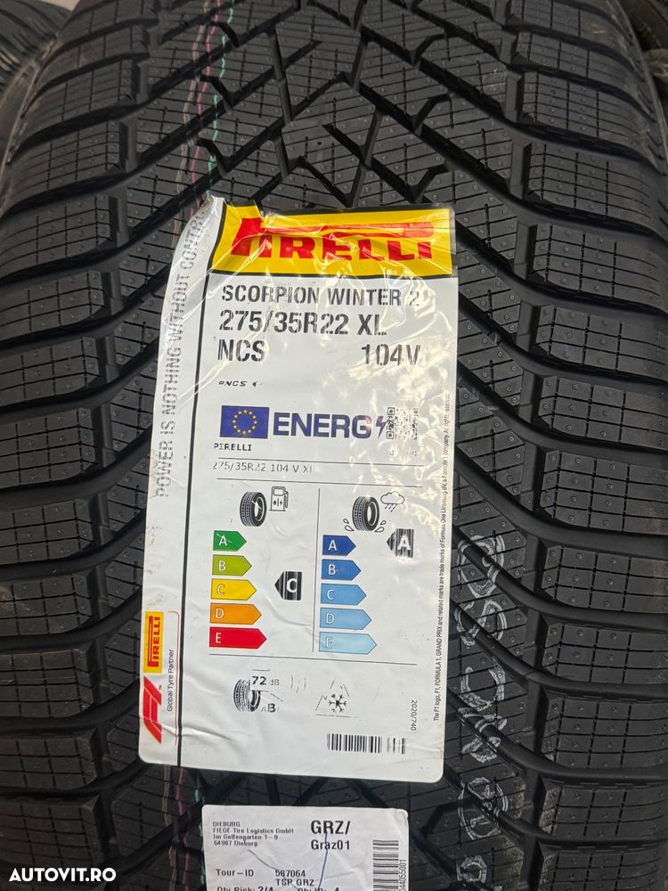 Vând set anvelope 275/35/22-315/30/22 pirelli de iarnă noi - 5