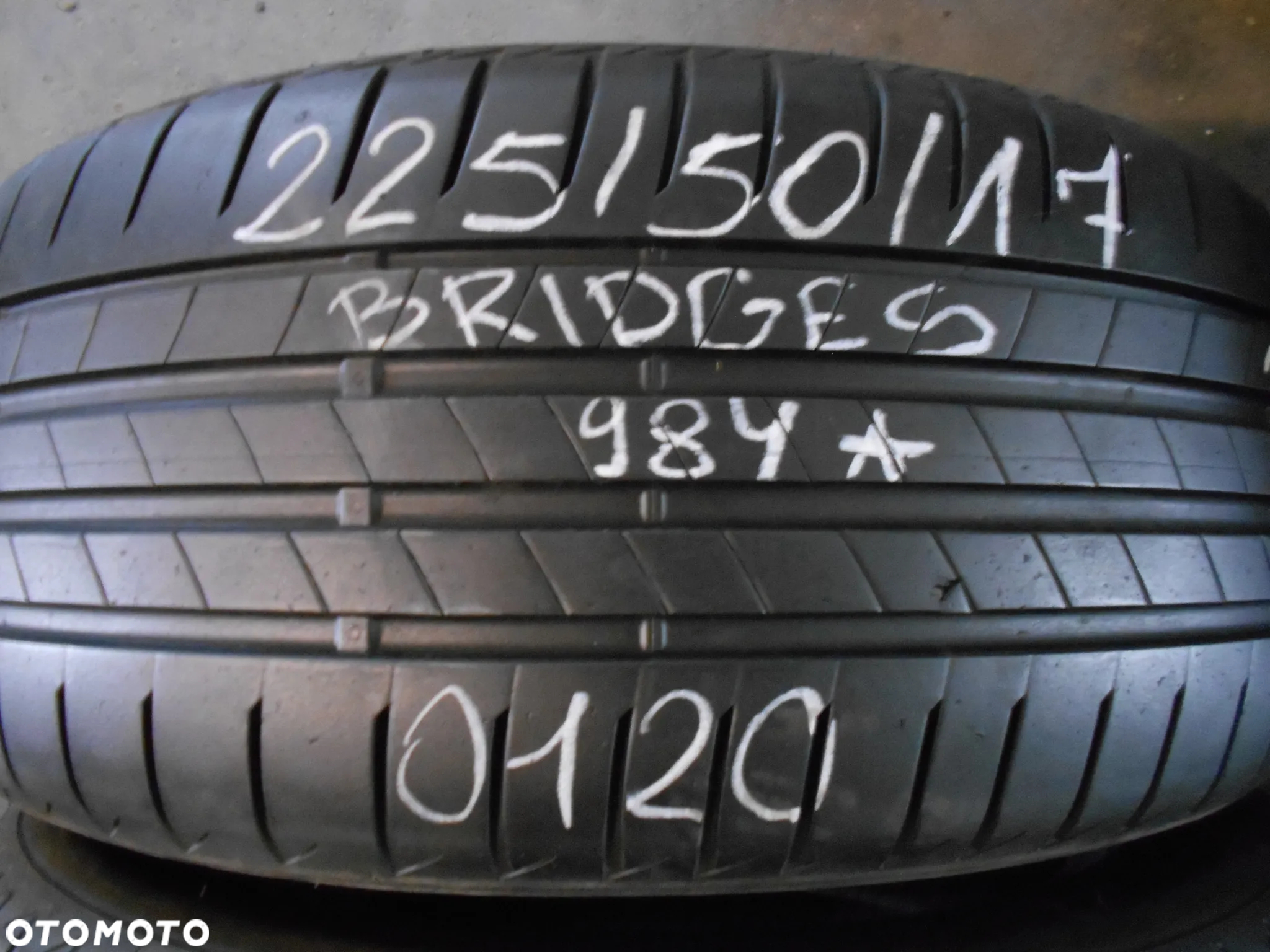 OPONY 225/50R17 BRIDGESTONE TURANZA T005 DOT 2820 7.3MM - 2