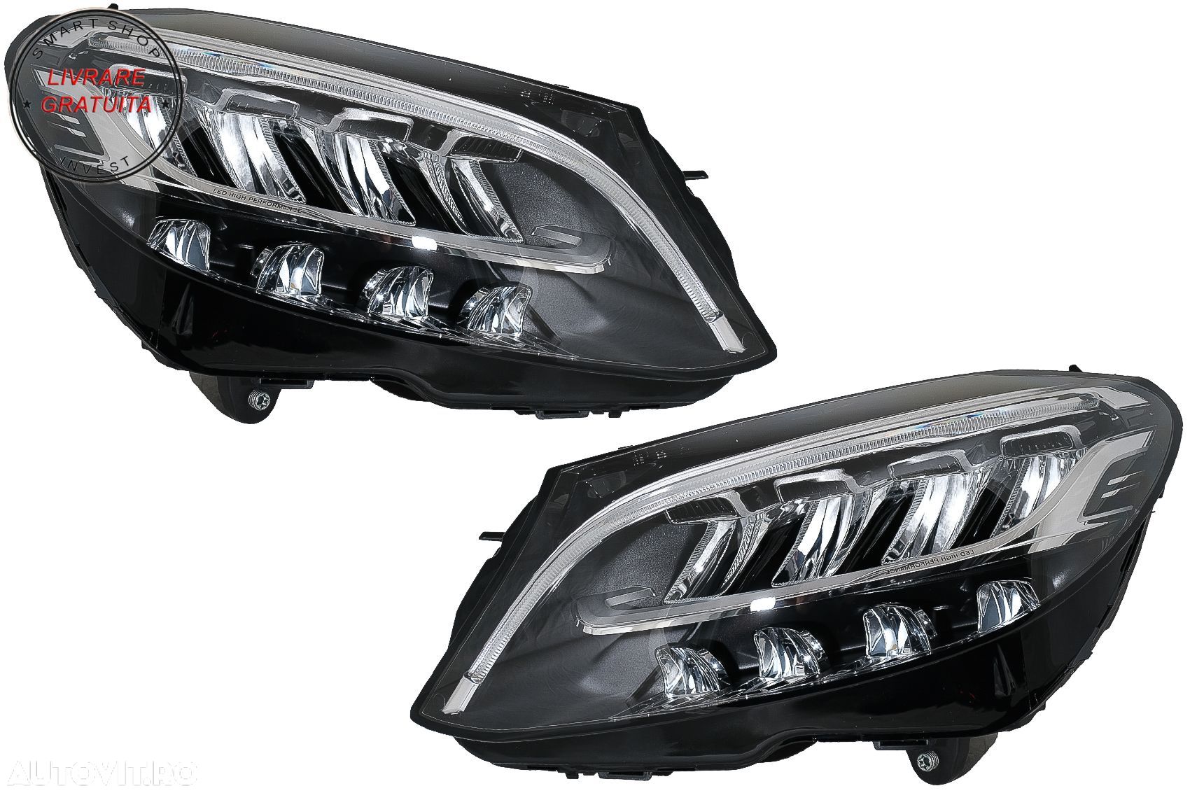 Faruri Full LED Mercedes C-Class W205 S205 (2019-up) LHD- livrare gratuita - 1