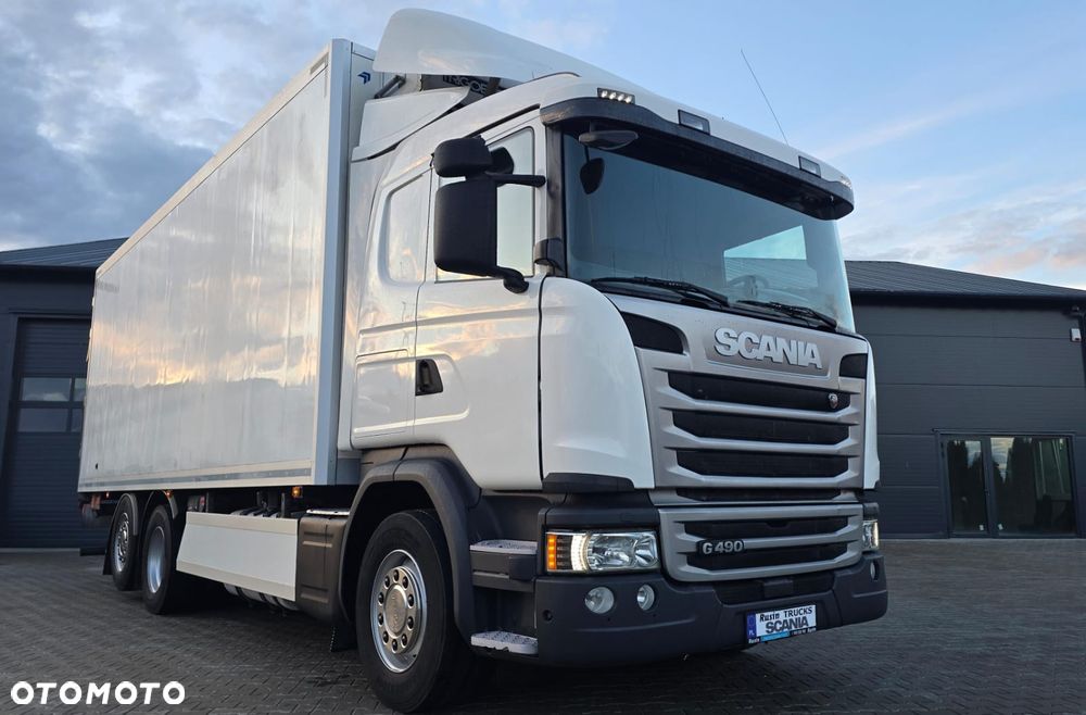 Scania G490 6x2 18 palet chłodnia diesel kurierka odwierty piękny stan świeży import! - 1
