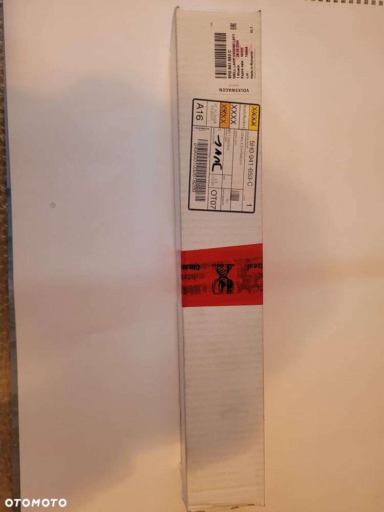 Listwa Lewa Chrom LED DRL Atrapy Grilla VW Golf VIII 5H0 5H0941653C Nowa - 5