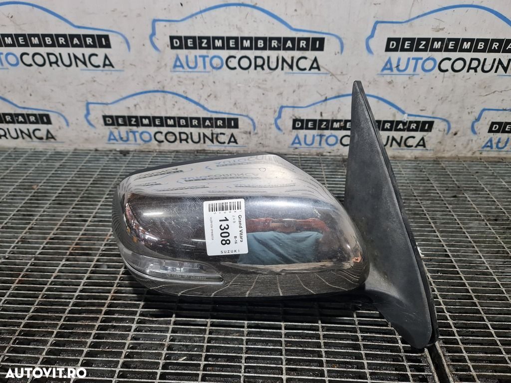 Oglinda dreapta Suzuki Grand Vitara 2006 - 2012 4 Usi Negru (1308) Fara rabatare - 1