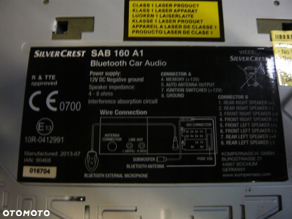 radio sab 160 a1 silvercrest - 2