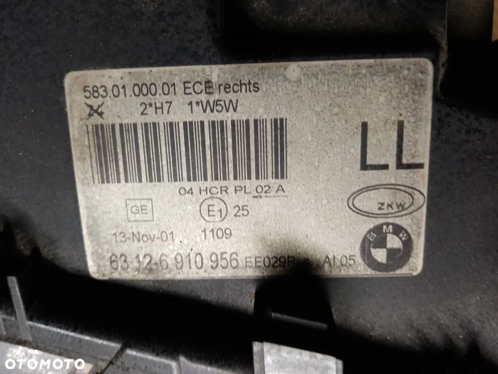 Lampa prawy przód przednia prawa BMW 3 E46 6910956 6910980 - 9