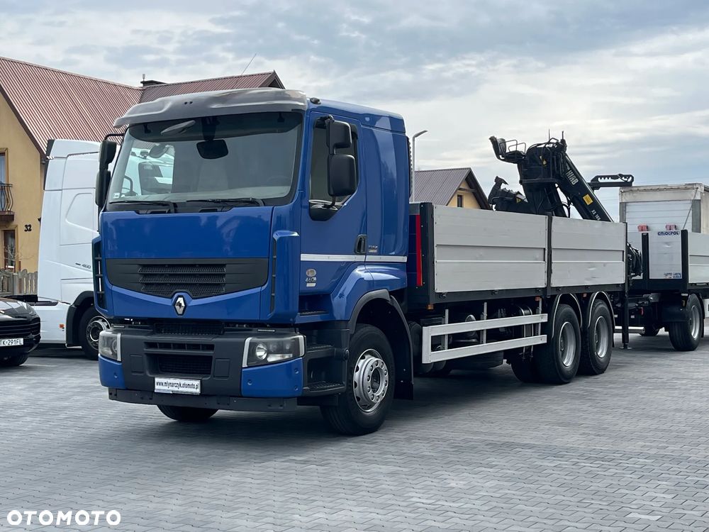 Renault ZESTAW- PREMIUM LANDER 460DXI / 6X4/ HDS HIAB 166 B-3 DUO- 12,5m / NOWE OPONY + PRZYCZEPA GNIOTPOL - 13
