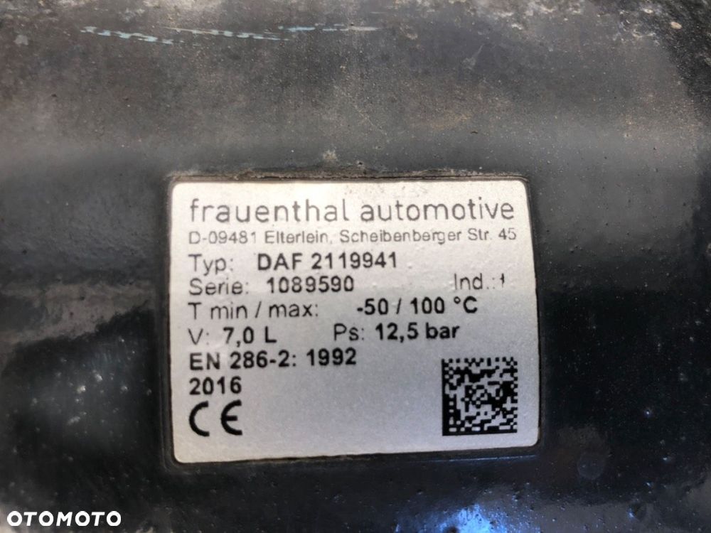 BUTLA ZBIORNIK POWIETRZA  DAF XF 2012 - 2022 FT 460 340 kW [462 KM] 4x2 2012 2119941 - 4