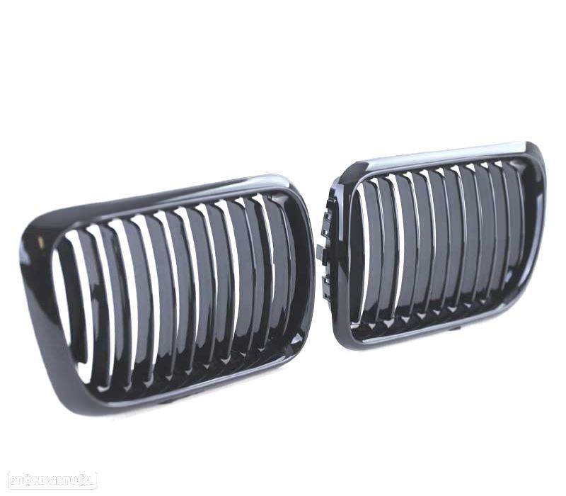 GRELHAS FRONTAIS BMW E36 96-98 LOOK M PERFORMANCE PRETO BRILHANTE - 2