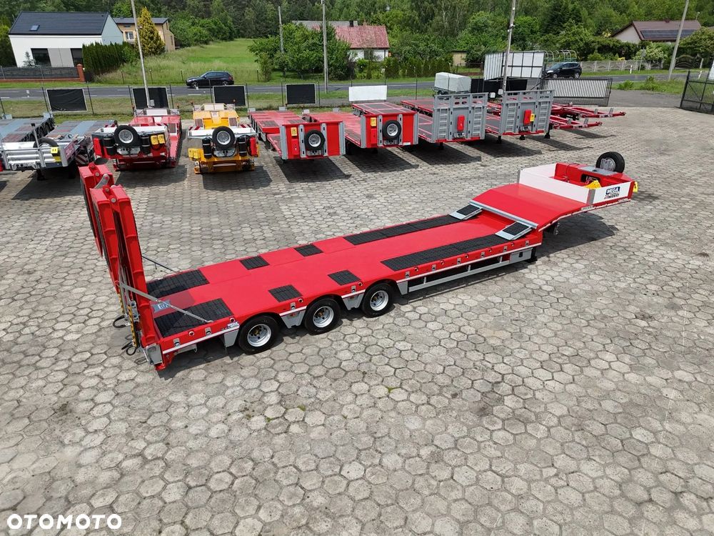 Inny 3 OSIOWA NISKOPODWOZIOWA Z NAJAZDAMI HYDRAULICZNYMI - twarda guma techniczna na pokładzie! - 32
