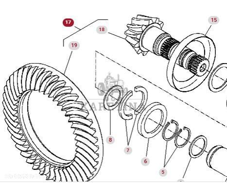 Massey Ferguson 8470 8480 Koło Koronowe Atak Zębatka CZĘŚCI 926102410040 931100410010 926102410020