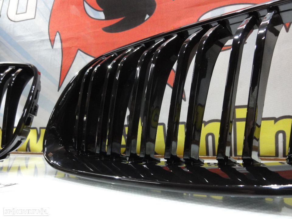 Grelha frontal BMW E92 / E93 LCI 10-13 M4 look / dupla lâmina em preto piano brilhante - 10
