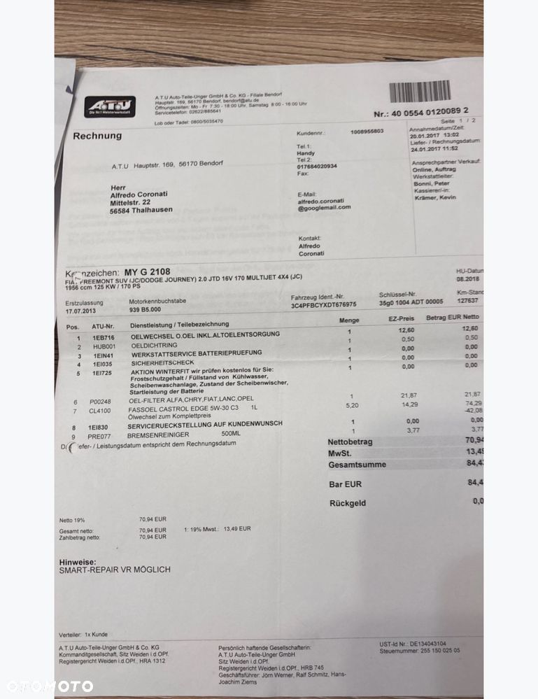 Fiat Freemont 2.0 Multijet Urban AWD - 15