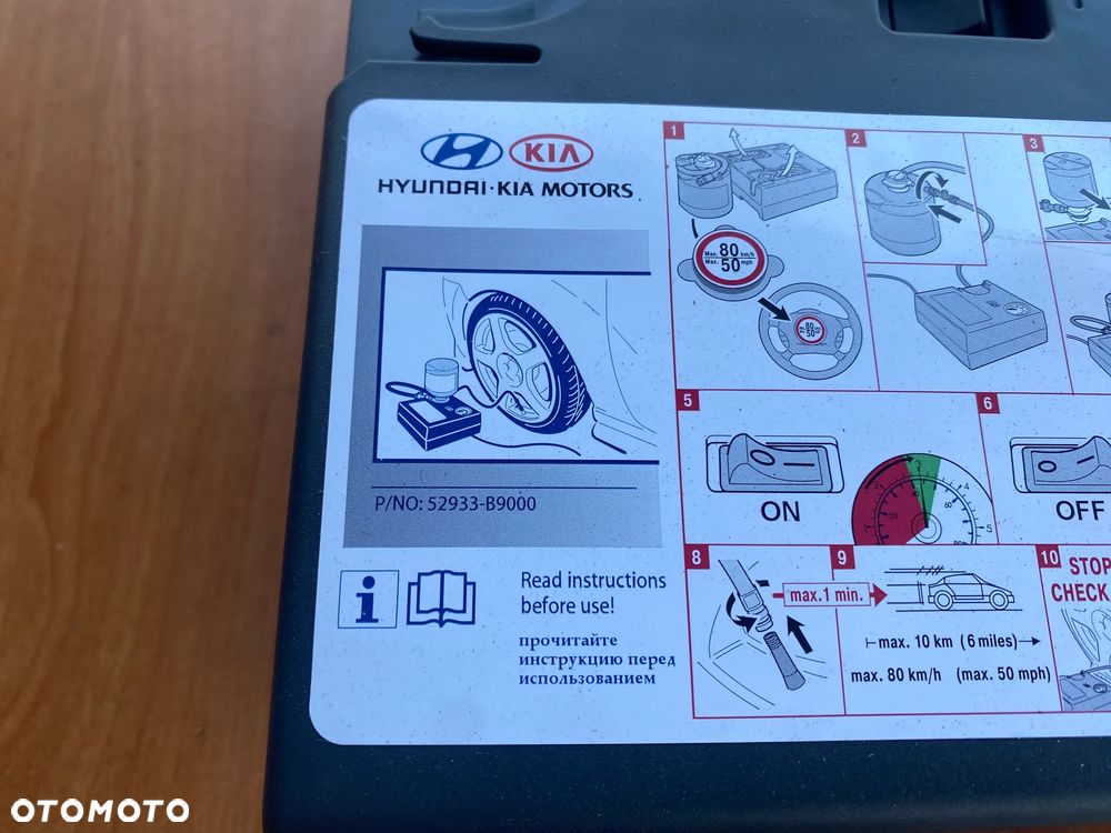 KOMPRESOR SPRĘŻARKA POMPKA DO KÓŁ HYUNDAI KIA 52933B9000 - 2