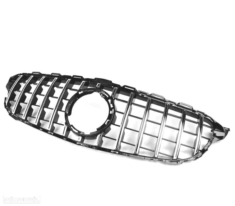 GRELHA DIANTEIRA MERCEDES W205 AMG 19- LOOK AMG GT PRATEADO - 3