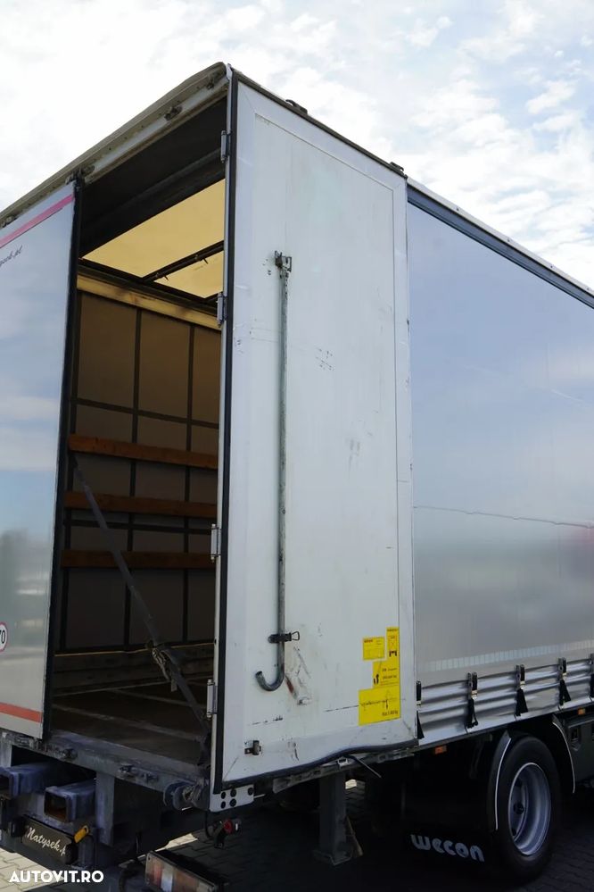 DAF XF 480 / CUPLAJ TANDEM / SSC / MEGA / PUNȚĂ RIDICATĂ / I-PARK COOL / ȘINGURI PENTRU STICLE / REMORCA WECON - 7,70 M / - 24