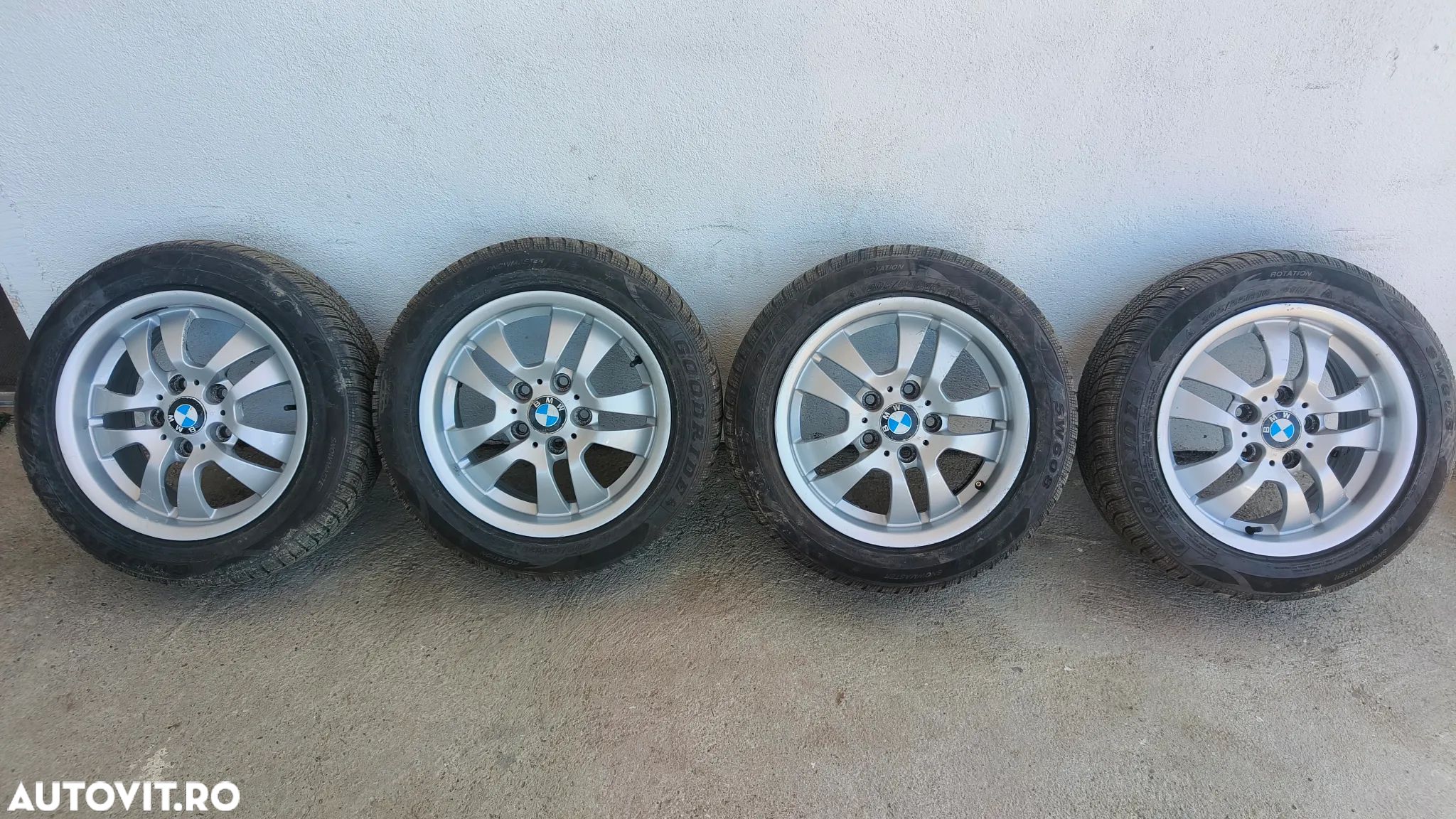 Set jante BMW style 154 7j16 et 34 dedicate E90/91 cu anvelope iarna 205/55/16 - 1