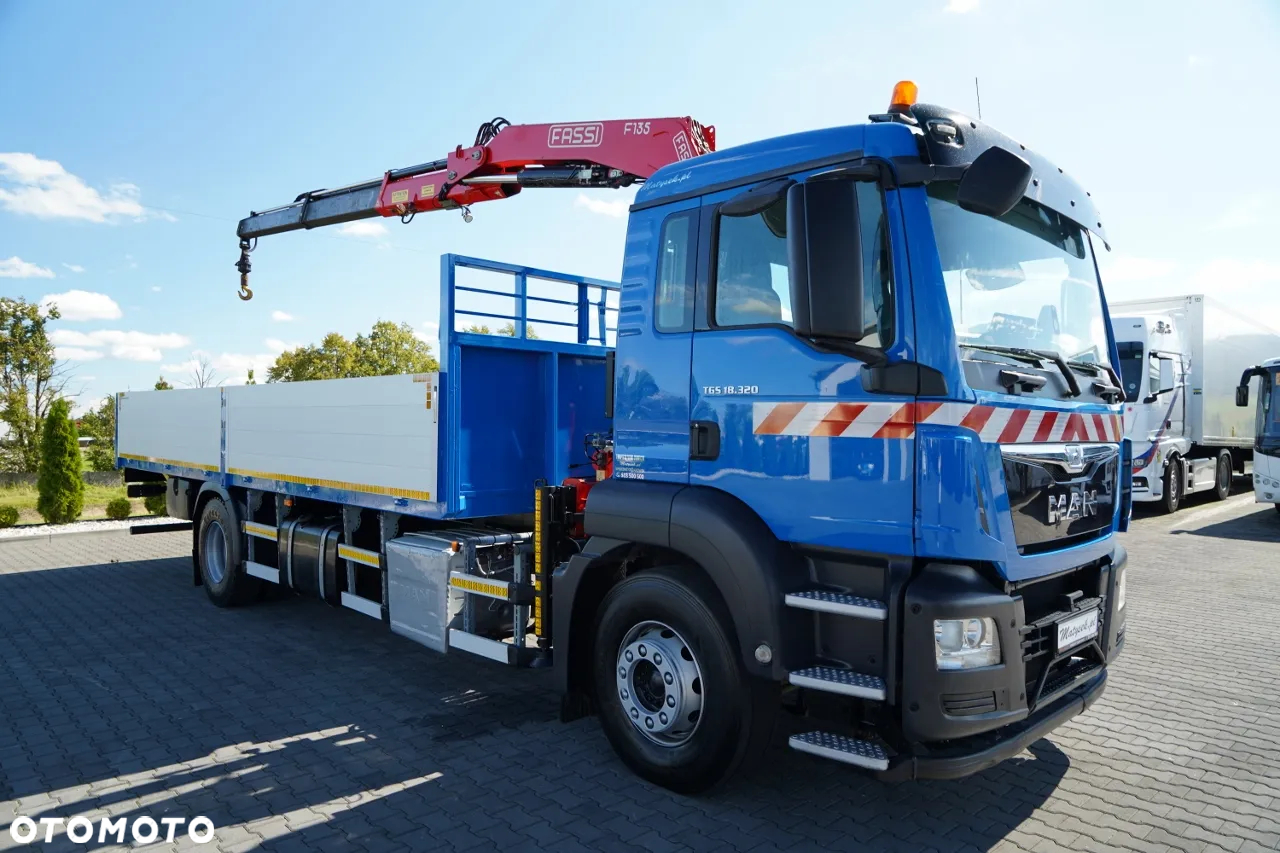 MAN TGS 18.320 / 4x2 / BURTOWY - 6,8 M + HDS FASSI F135 / wysów : 8 m / MOCNA PODŁOGA / STEROWANIE RADIOWE / ROTATOR / SPROWADZONY - 7