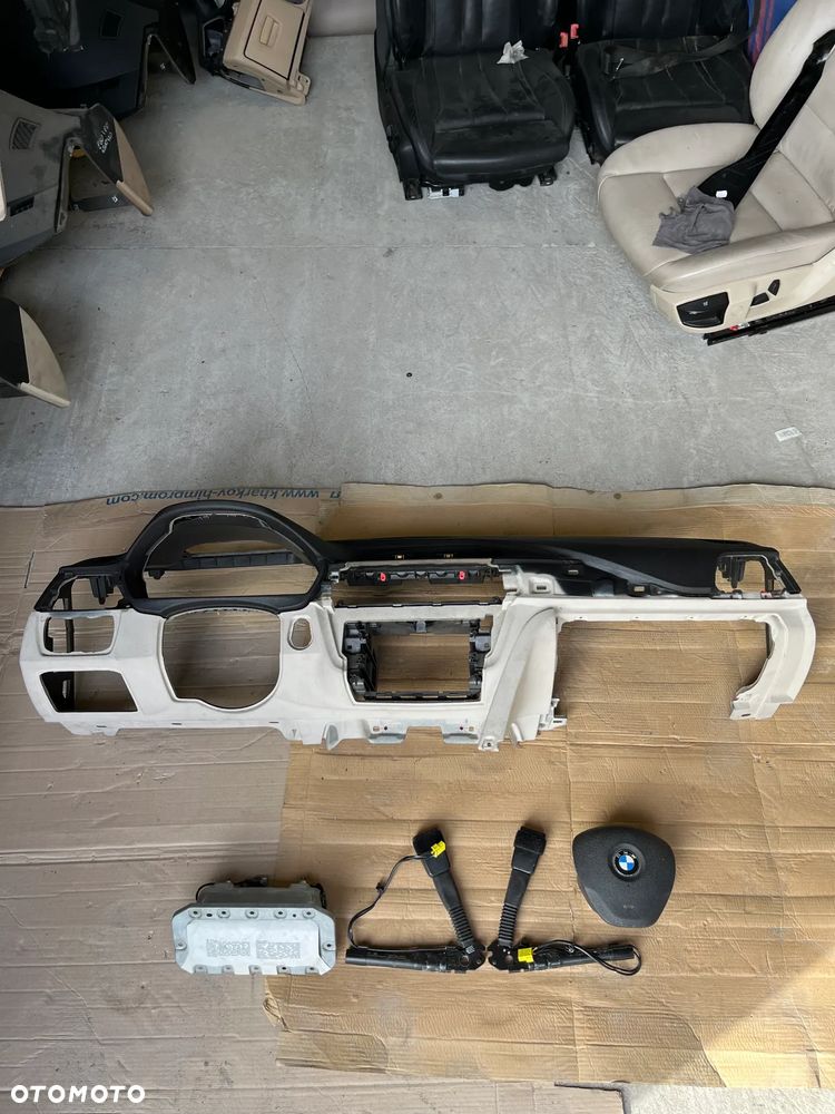 BMW 3 4 F30 F31 F32 F34 F36 DESKA ROZDZIELCZA KOKPIT KONSOLA ARIBAG NAPINACZE HUD ORYGINAŁ KOMPLET - 3