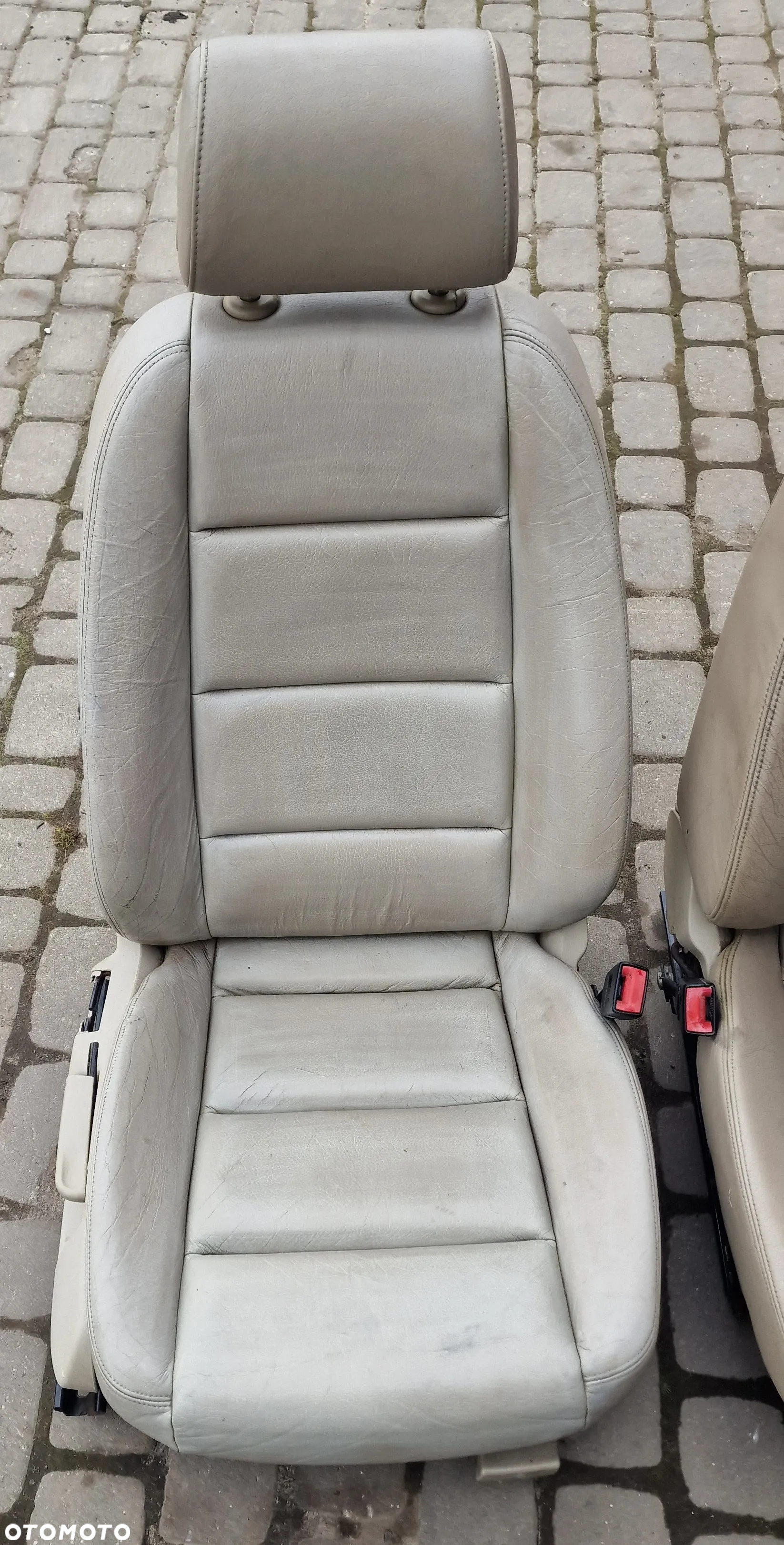FOTEL PRAWY LEWY KANAPA TYŁ KOMPLET SKÓRA AUDI A4 B6 SEDAN - 10