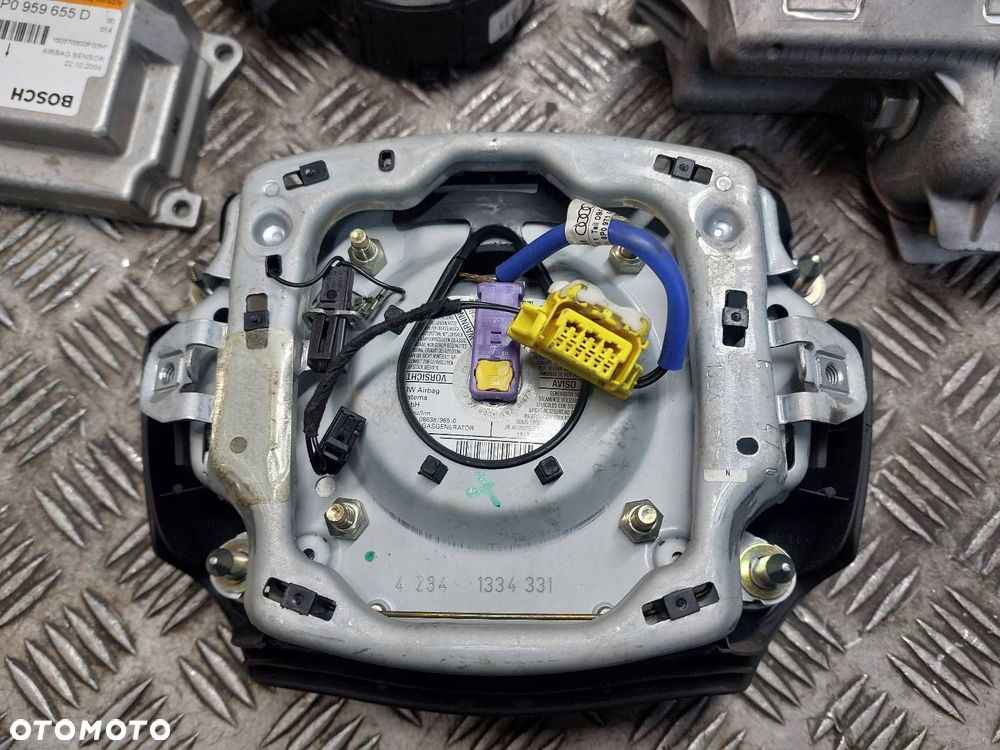 ZESTAW AIRBAG KOKPIT POSTRZAŁOWY AUDI A3 8P 8P0959655D 1K0959653 - 7