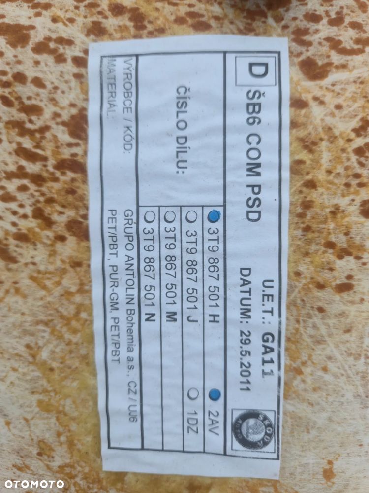 SKODA SUPERB II KOMBI PANORAMA PODSUFITKA SIWA SZARA 3T9867501H - 5