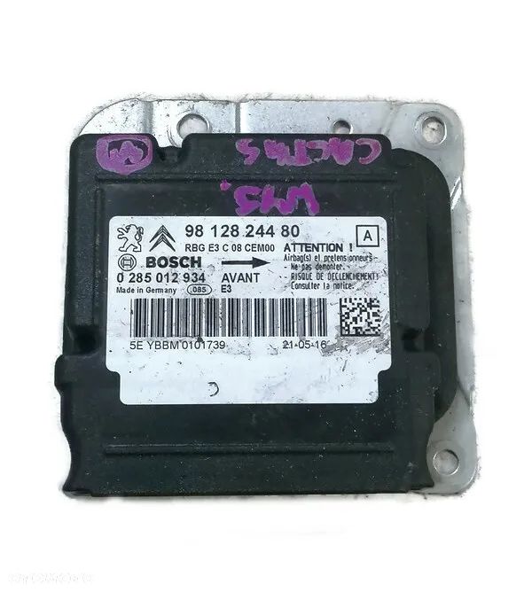 CITROEN C4 CACTUS - MODUŁ PODUSZEK 9812824480 - 1