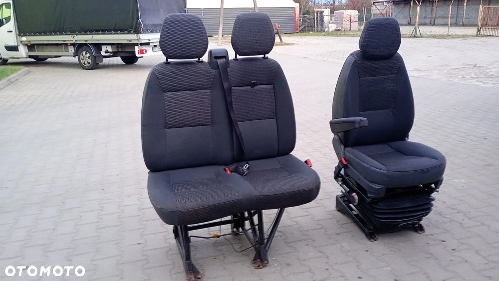 Fv Fotel PNEUMATYCZNY ISRI Fiat Ducato Fotel kierowcy Peugeot Boxer  FOTEL podwójny pasażera Citroen Jumper Fotel kierowcy pompowany KOMPLET Foteli - 1