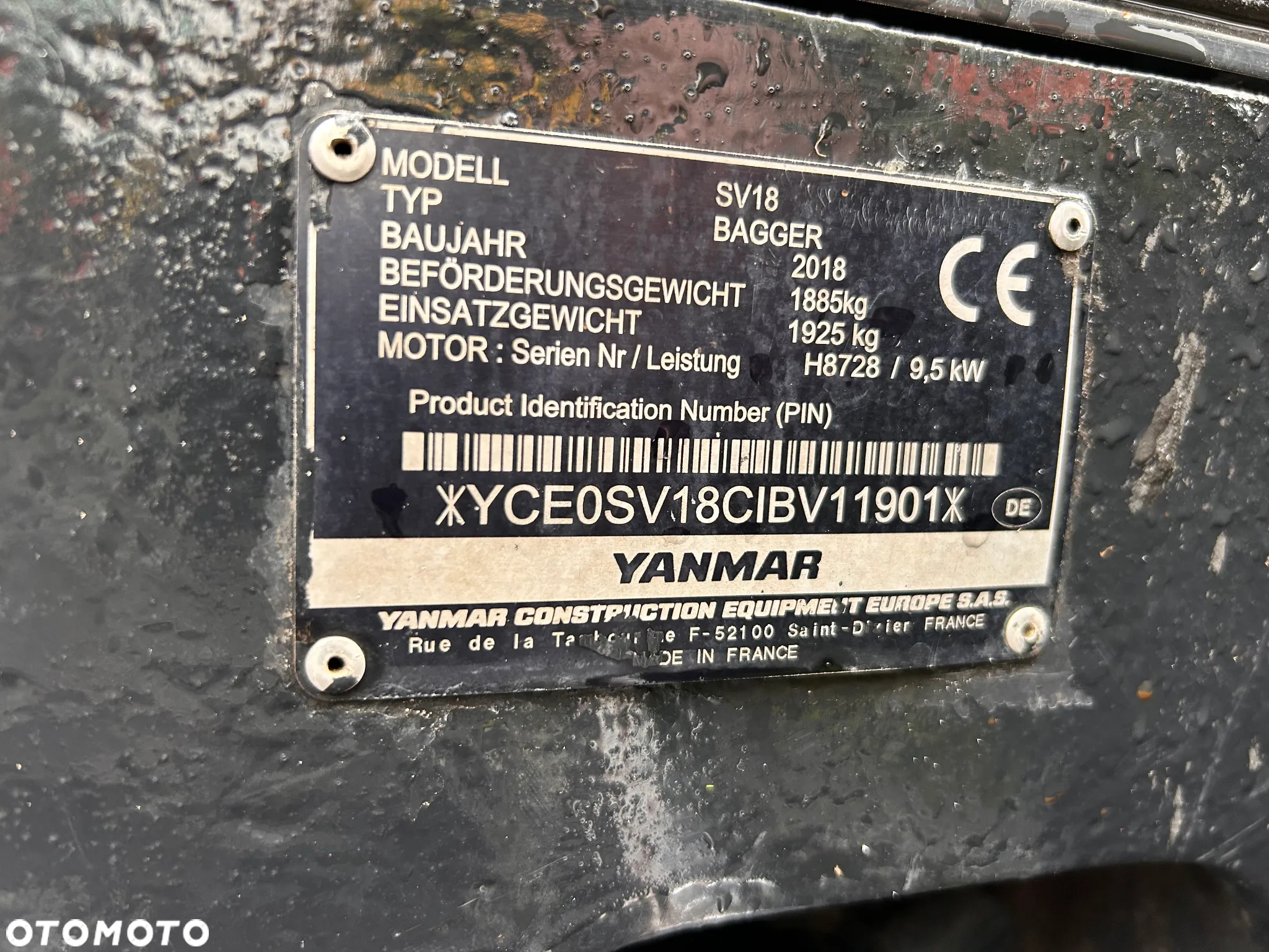 Yanmar SV18 - 17