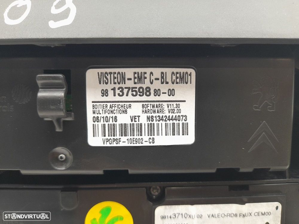 Display / ecrã de informações CITROËN C3 III (SX) - 3