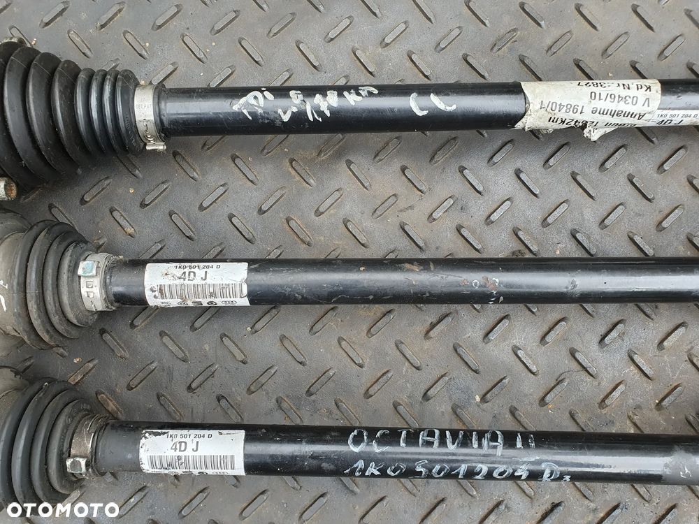 VW PASSAT B7 CC TIGUAN AUDI A3 Q3 SKODA OCTAVIA II SUPERB II PÓŁOŚ TYLNA PRAWA PRAWY TYŁ 1K0501204D ORYGINAŁ NISKI PRZEBIEG POSIADAM 3SZT - 2