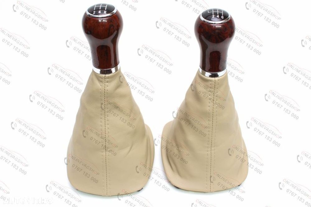 Manson negru/crem nuca schimbator Mahon pt VW Passat 3BG in 5/6 viteze - 3